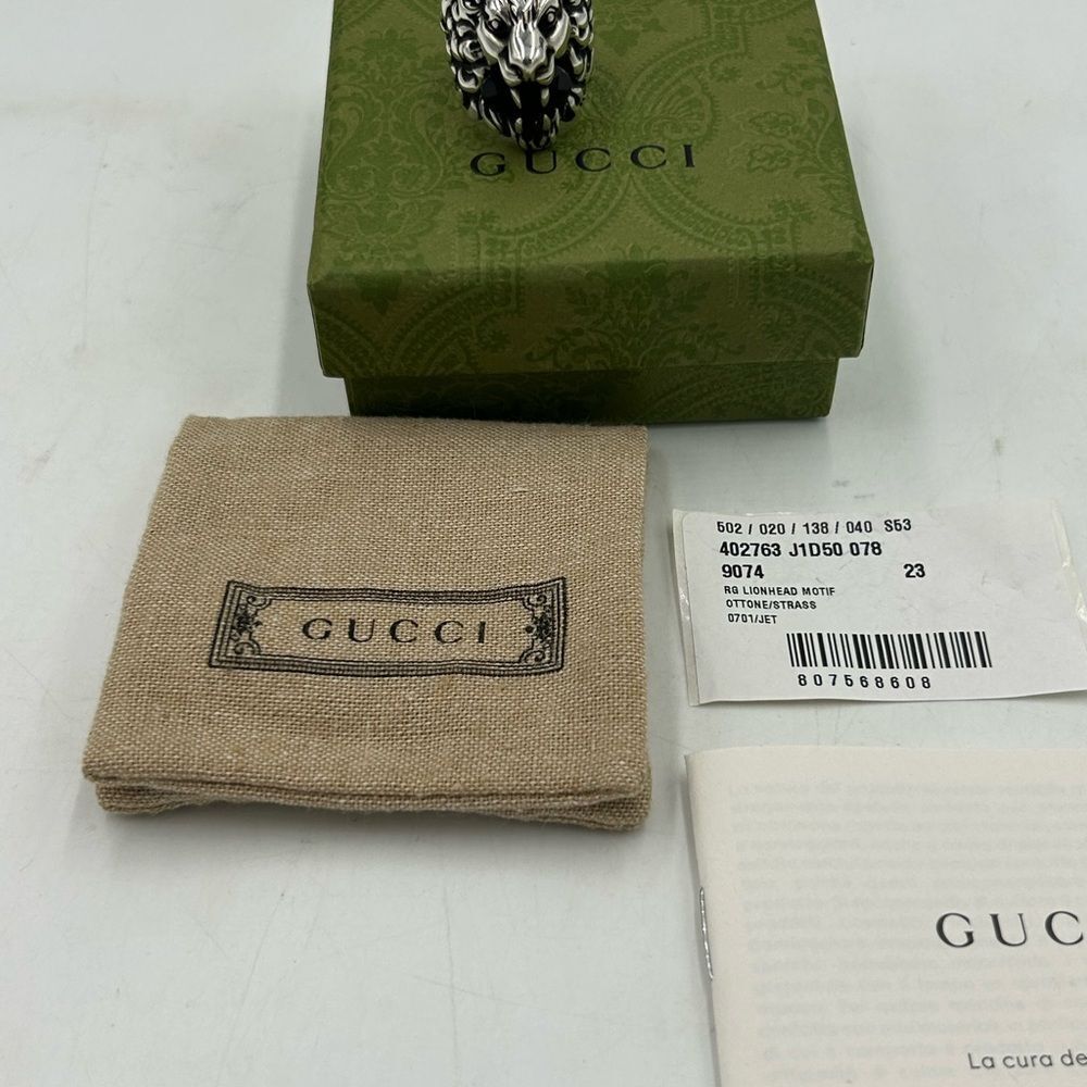 Men's Gucci iconic Lionhead ring size 10 made in Italy - Picture 2 of 8